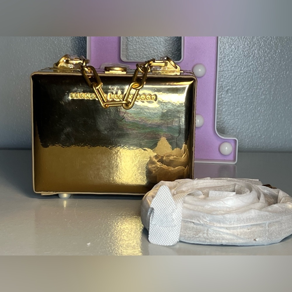 Brandon Blackwood Limited Edition mini gold mirror chain link trunk - Picture 6 of 6